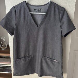 Figs Casma 3 Pocket Scrub top size XS Graphite
